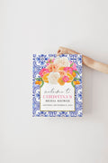 Orange & Blue Tile Citrus Bridal Shower Welcome Sign 1