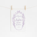Lilac Bow Bridal Shower Welcome Sign 1