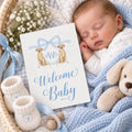 Labrador Retriever monogram baby boy milestone cards