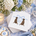 Labrador Retriever Monogram Crest Paper Napkins: Custom Baby Shower Decor