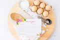 Lemon floral printed bridal shower recipe cards