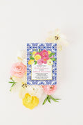 Lemon Italian tile Positano digital bridal shower invitation