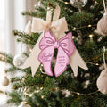 Lilac Bow Baby Birth Stats Ornament - image 1