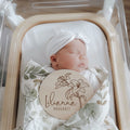 Lily Engraved Wooden Baby Name Sign - image 1