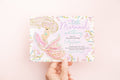 Mermaid Baby Shower Invitation: Watercolor Under the Sea Theme printed invitation