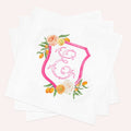 Mimosa Orange Napkins for Bridal Shower, Baby Shower Sprinkle Party Decor, Personalized Monogram Paper Cocktail Napkin