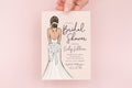 Modern printed bridal shower invitations