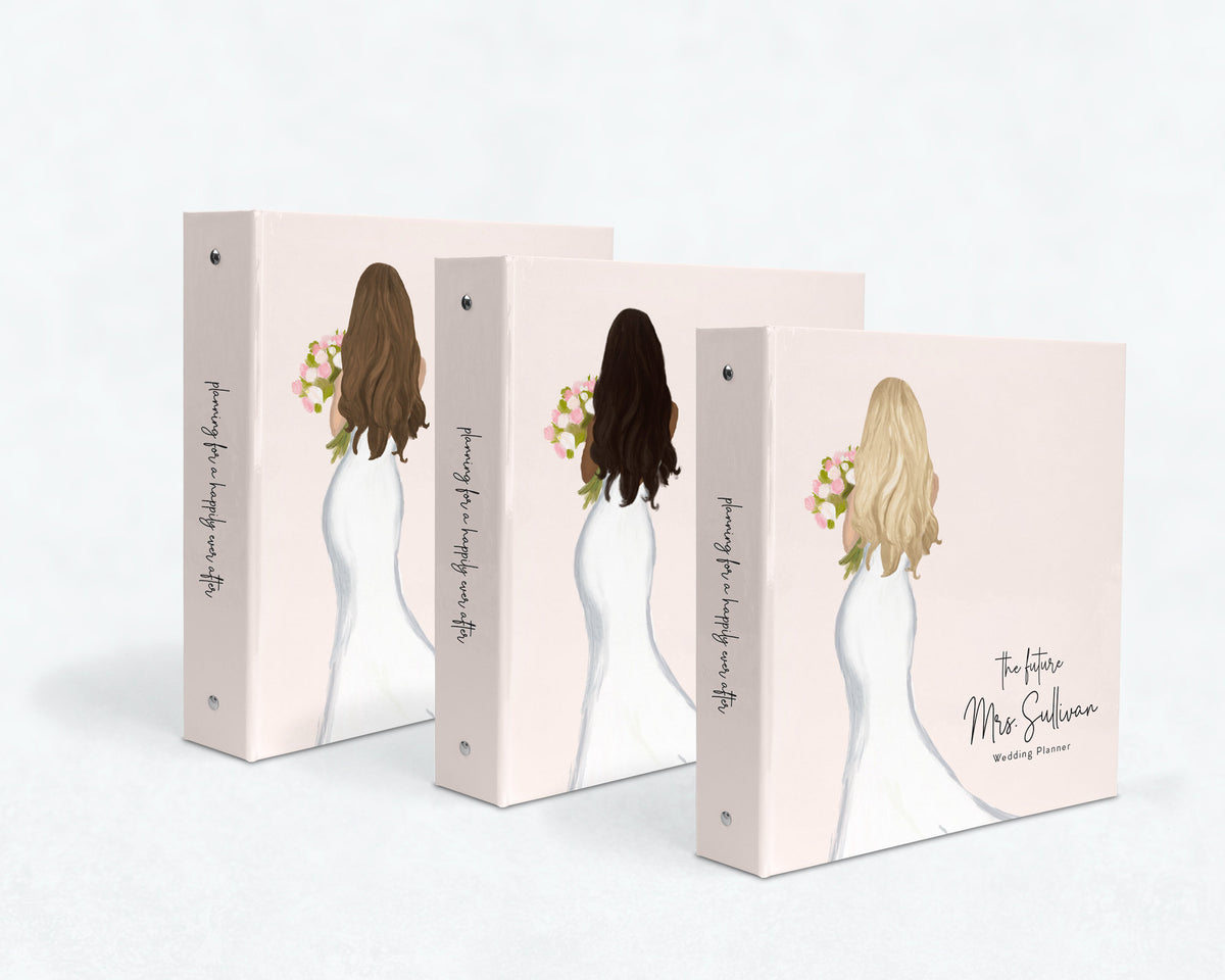 Modern bride personalized wedding planner binder