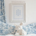 Monogram Art Print for Baby Boy Nursery - image 1