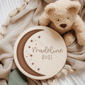 Moon & Stars Wooden Baby Name Sign - image 1
