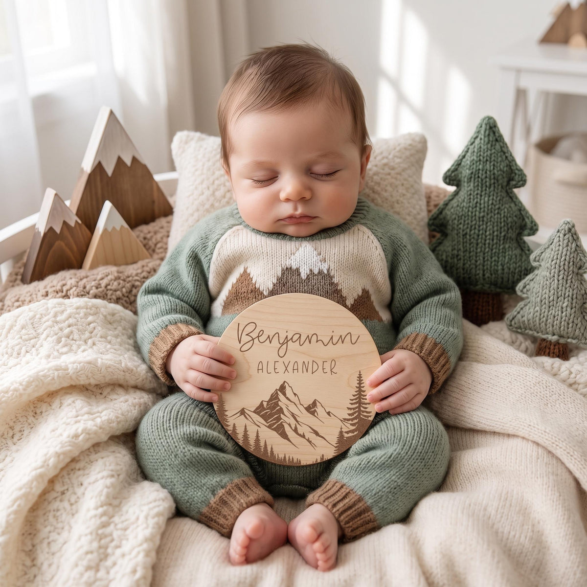 Mountain Baby Name Sign - image 1