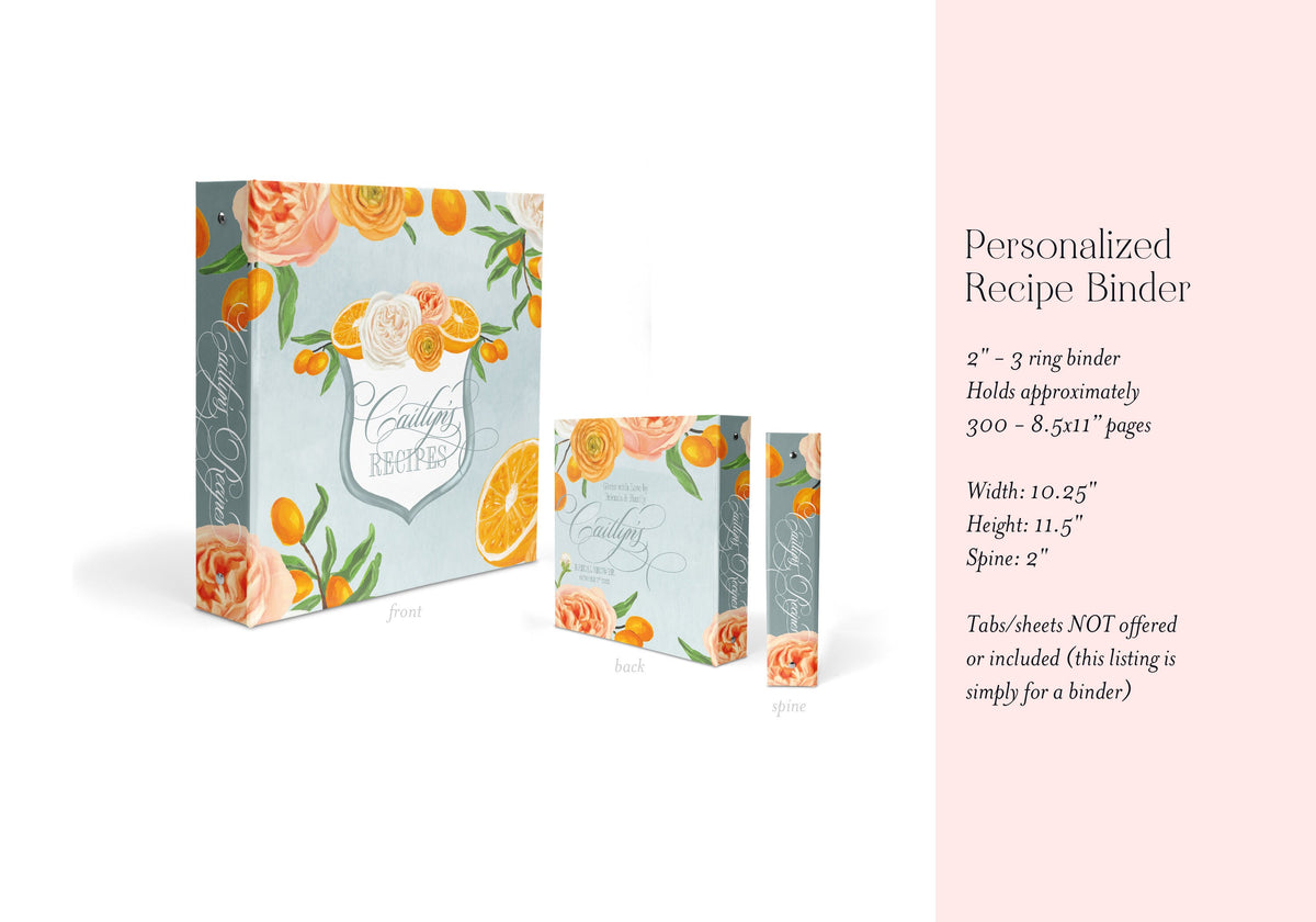 Orange Floral Recipe Binder - image 2