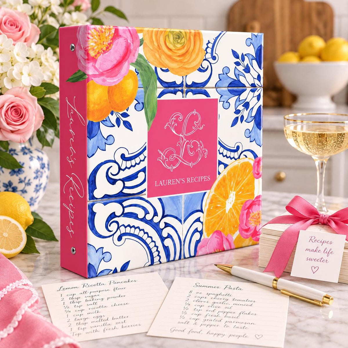 Orange Tile Recipe Binder - image 1