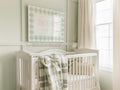 Personalized Boy Name Nursery Print: Sage Green Gingham - image 1