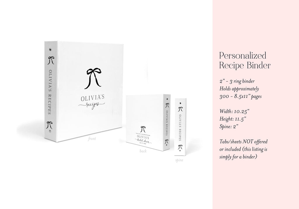 Personalized Bridal Recipe Binder - image 2