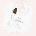 Personalized Bridal Shower Napkins: Custom Bridesmaids Luncheon Decor