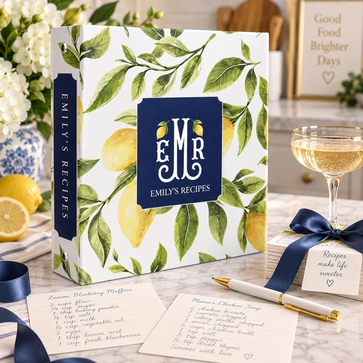 Personalized Lemon Recipe Binder - image 1