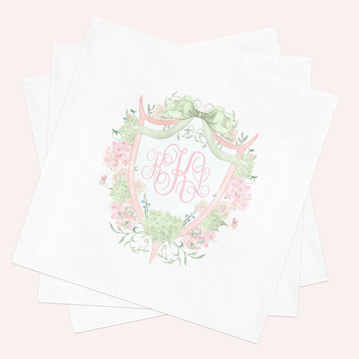 Personalized Monogram Napkins: Baby Shower, Baptism, Naming Ceremony