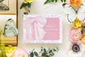 Pink Bow Baby Girl Shower Invitations: Monogram | Digital File