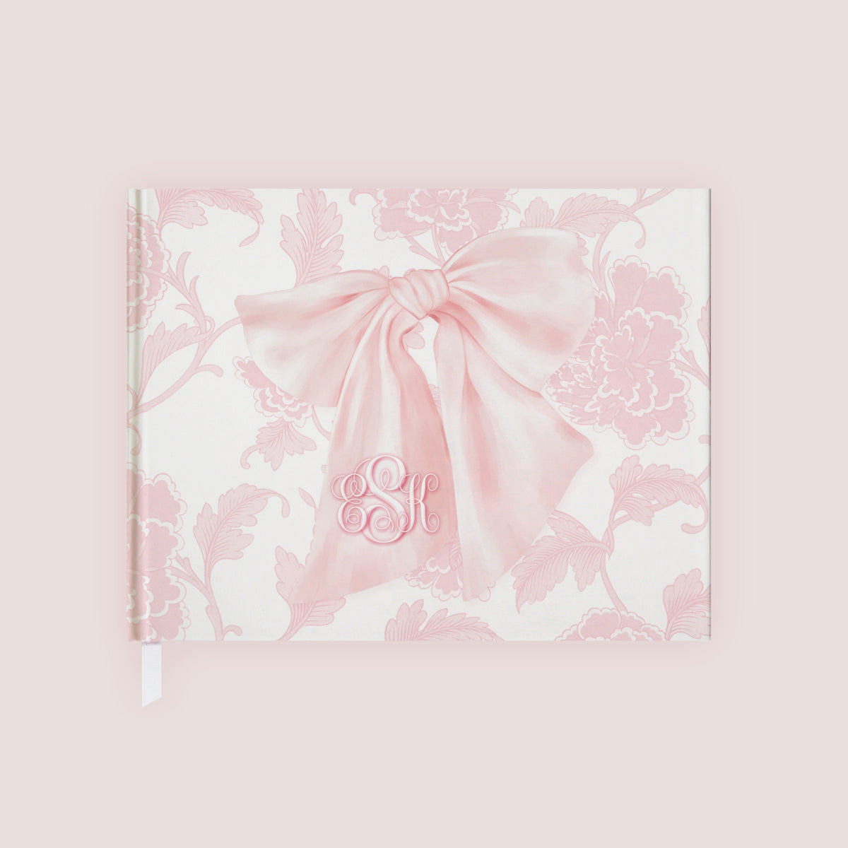 Pink Bow Chinoiserie Baby Shower Guest Book - image 2