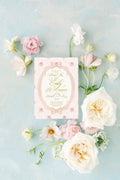 Pink bow floral whimsical garden printed bridal tea party invitations