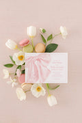 Pink bow girl sprinkle digital baby shower invitation