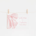 Pink Bow Monogram Baby Shower Welcome Sign