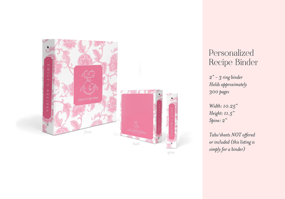 Pink Chinoiserie Recipe Binder - image 2