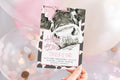Pink Cow Girl Farm Birthday Invitation printed children's birthday invitation