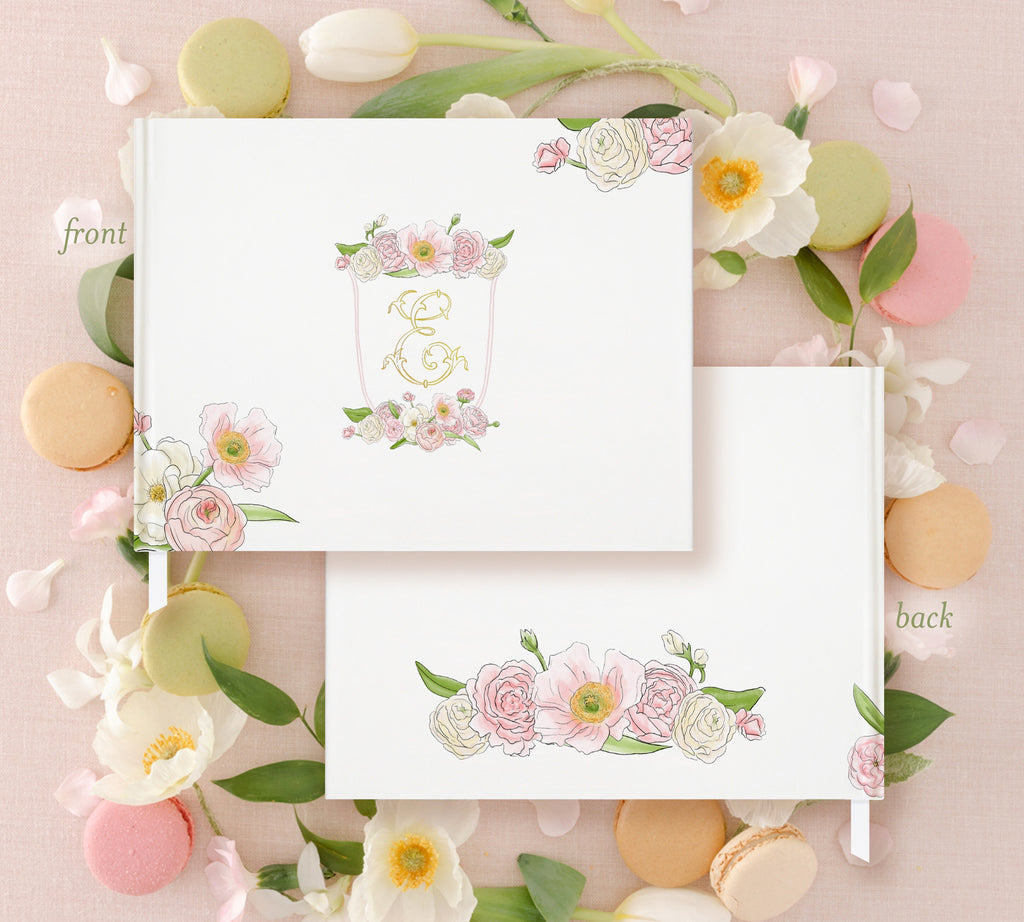 Pink Floral Initial Bridal Shower Guest Book - image 2