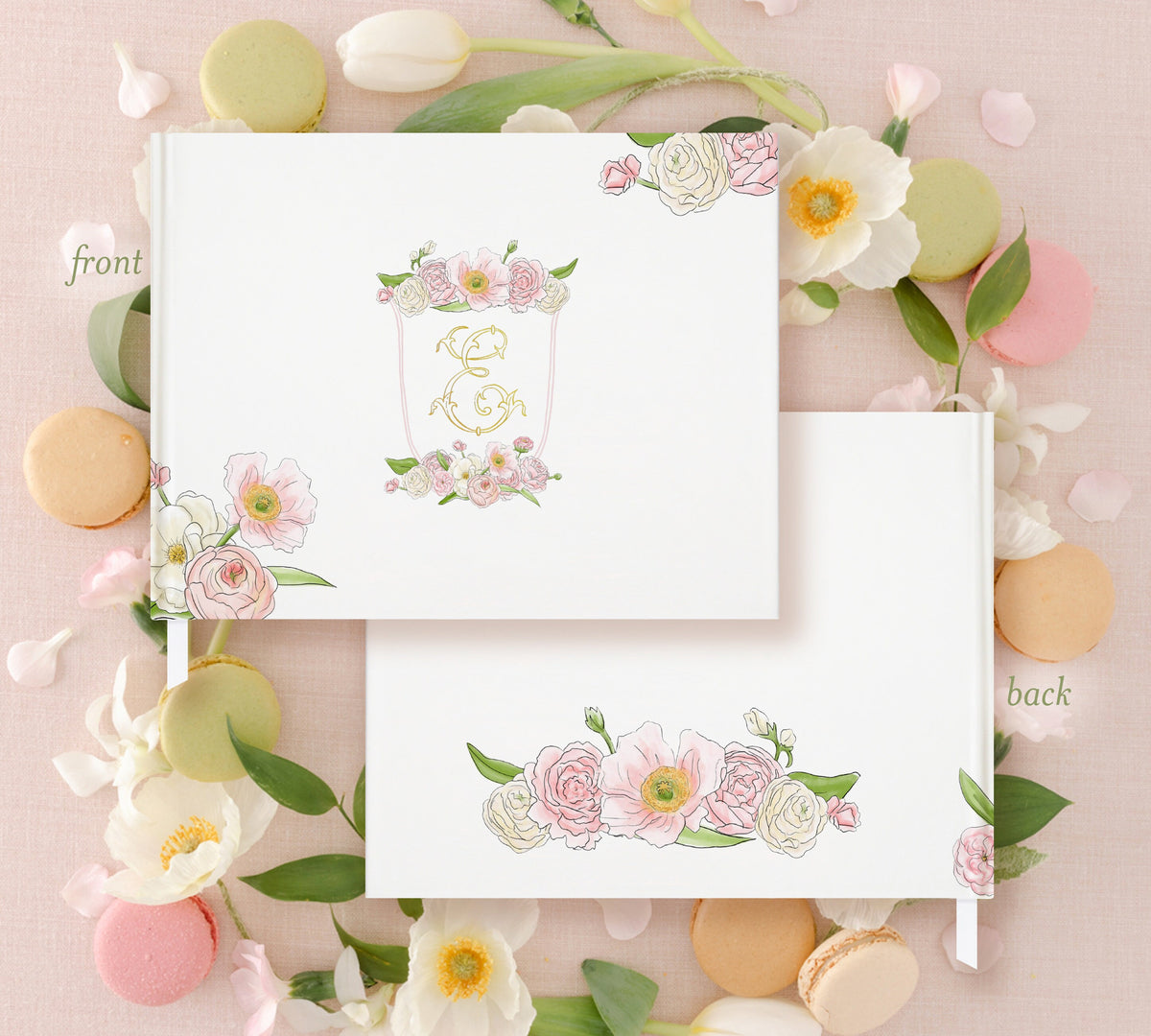 Pink Floral Initial Bridal Shower Guest Book - image 2
