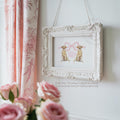 Pink Labrador Retriever Monogram Nursery Art Print - image 1