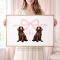 Pink Monogram Boykin Spaniel Art Print: Girl Nursery Decor - image 1