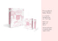 Pink safari toile personalized baby book binder