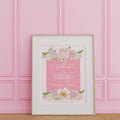 Pink Watercolor Flowers Bridal Shower Welcome Sign