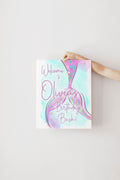 Purple Mermaid Tail Birthday Welcome Sign