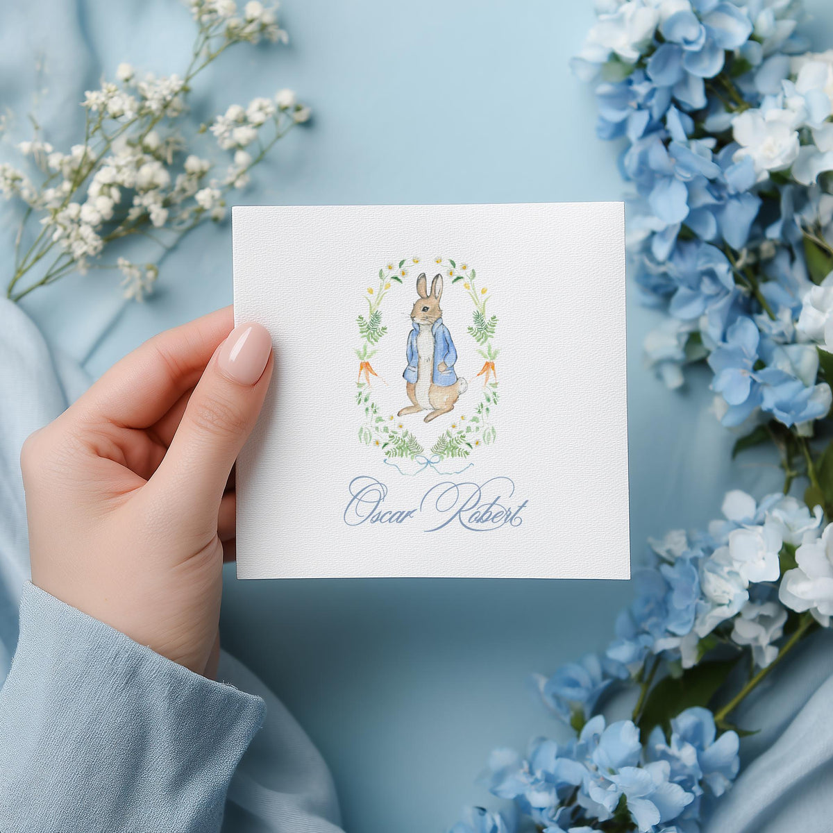 Rabbit Baby Shower Napkins: Custom Personalized Party Decor