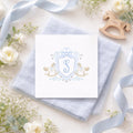 Rocking Horse Baby Shower Napkins: Custom Monogrammed Paper Napkins