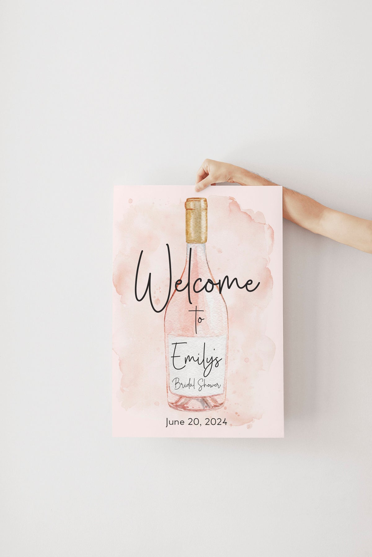 Rosé All Day Bridal Shower Welcome Sign