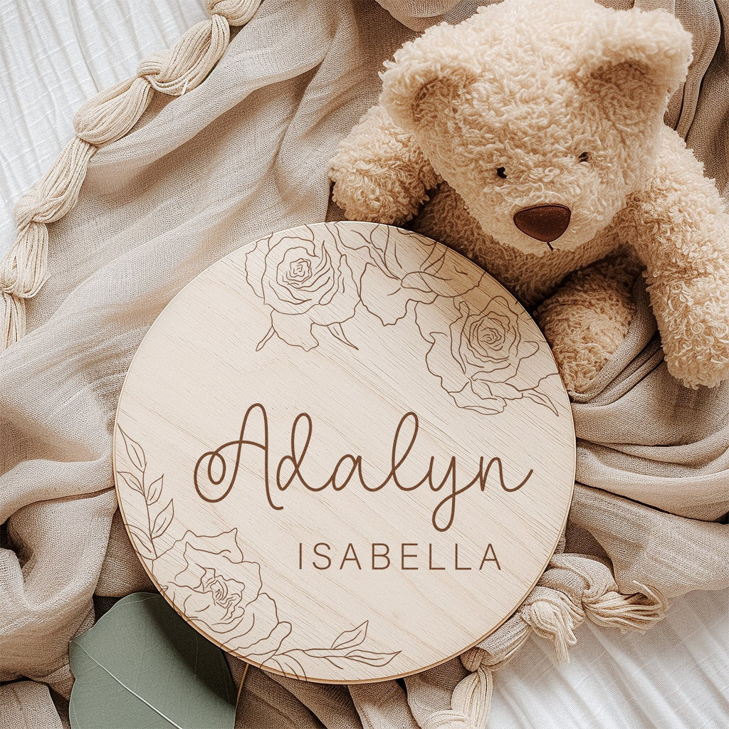 Rose Baby Name Reveal Sign - image 2