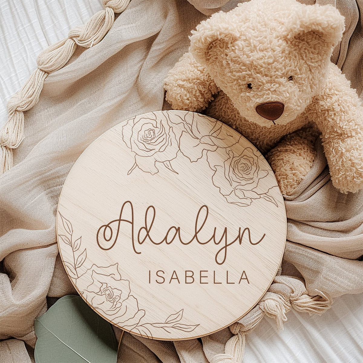 Rose Baby Name Reveal Sign - image 2
