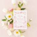 Safari Animals Baby Shower Invitation: Pink Toile Girl Sprinkle | Digital File