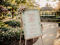 Sage Green Pink Bow Chinoiserie Welcome Sign