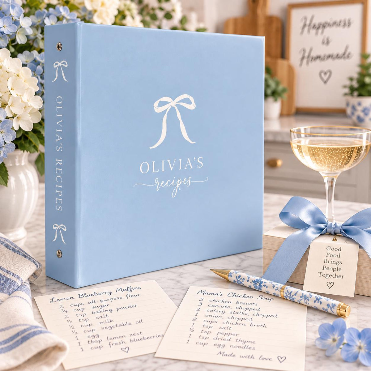 Something Blue Bridal Recipe Binder - image 1