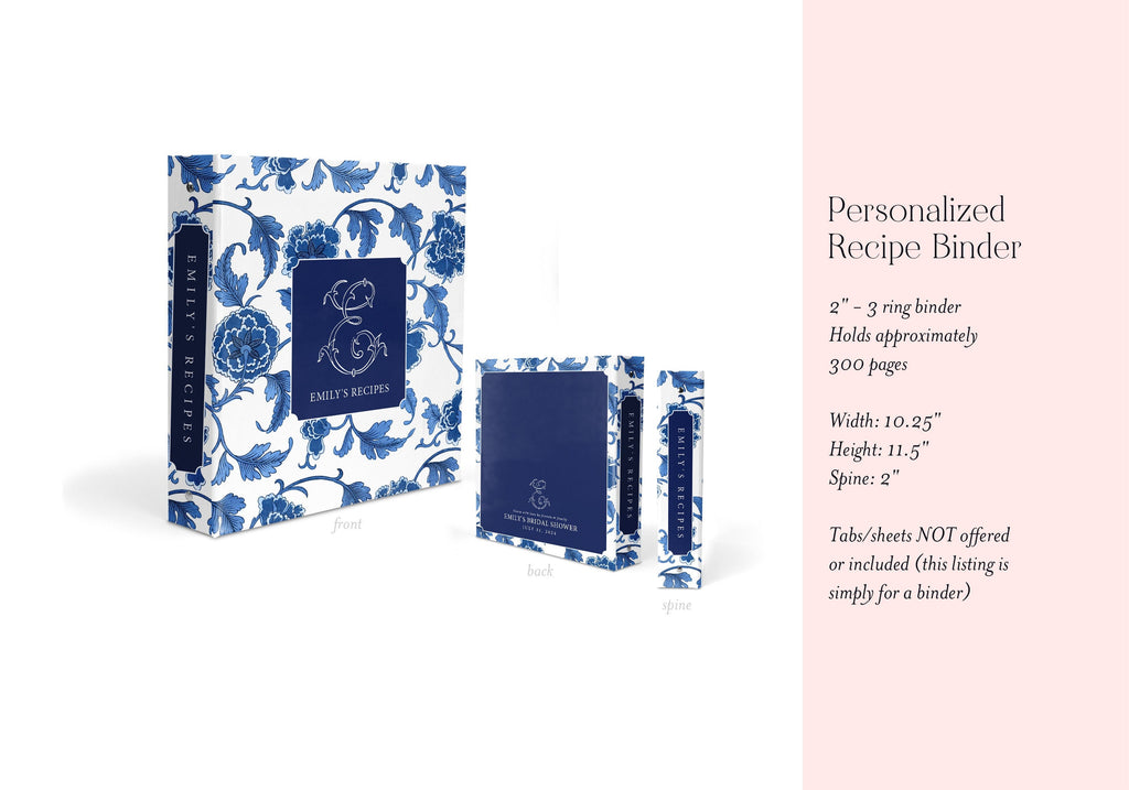 Something Blue Chinoiserie Recipe Binder - image 2