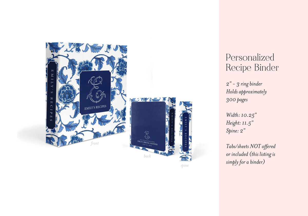 Something Blue Chinoiserie Recipe Binder - image 2