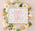Candy hearts pink bow baby shower guest book