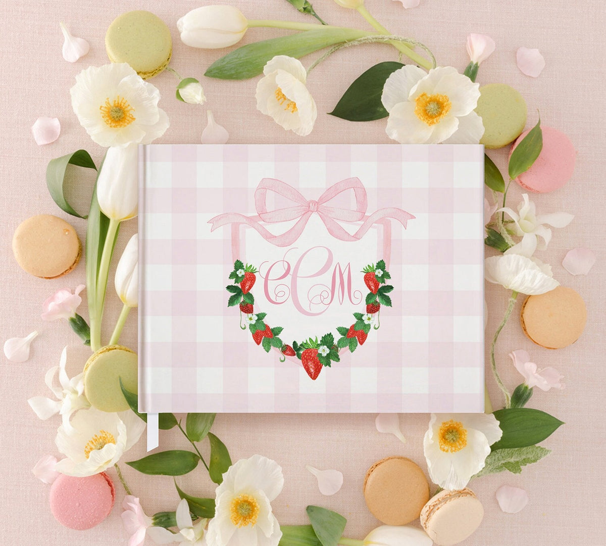 Strawberry Monogram Guest Book - image 2