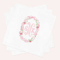 Strawberry Monogram Napkins: Girl Baby Shower, First Birthday
