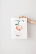 Sweet Peach Birthday Welcome Sign